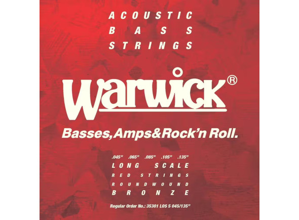 Jogo de Cordas para Baixo/Cordas para baixo acústico Warwick  Acoustic Bass 5 Bronze 35301