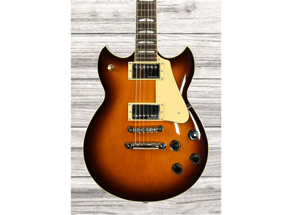  Guitarra elétrica/Guitarras formato Double Cut Yamaha SG 1820 Brown Sunburst Handmade Custom Shop