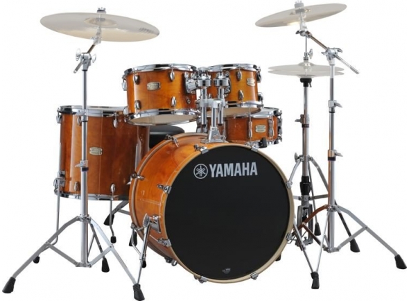 Conjuntos de bateria com ferragens sem pratos Yamaha Stage Custom Birch Honey Amber com Hardware sem Pratos