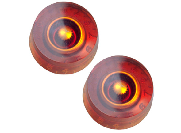 Botão de potenciómetro/Botão de potenciómetro Yellow Parts  EZ1219A 2 Control Knobs amber