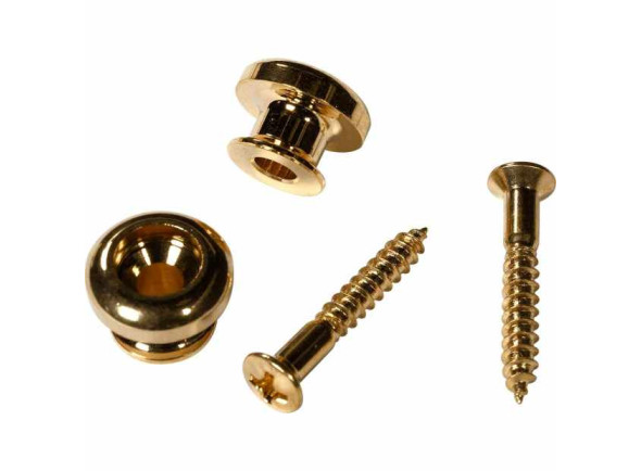 Botão/Acessório para correia de guitarra Yellow Parts  EZ1399G Per 2 with screws, gold