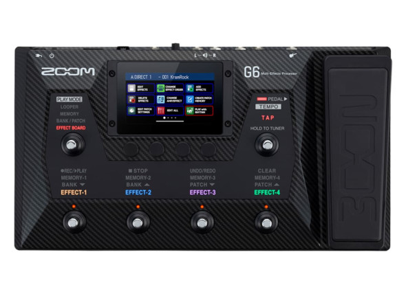 Efeitos para Guitarra/Pedaleiras para guitarra elétrica Zoom  G6 Pedaleira Multi-FX com Ecrãn Touch 